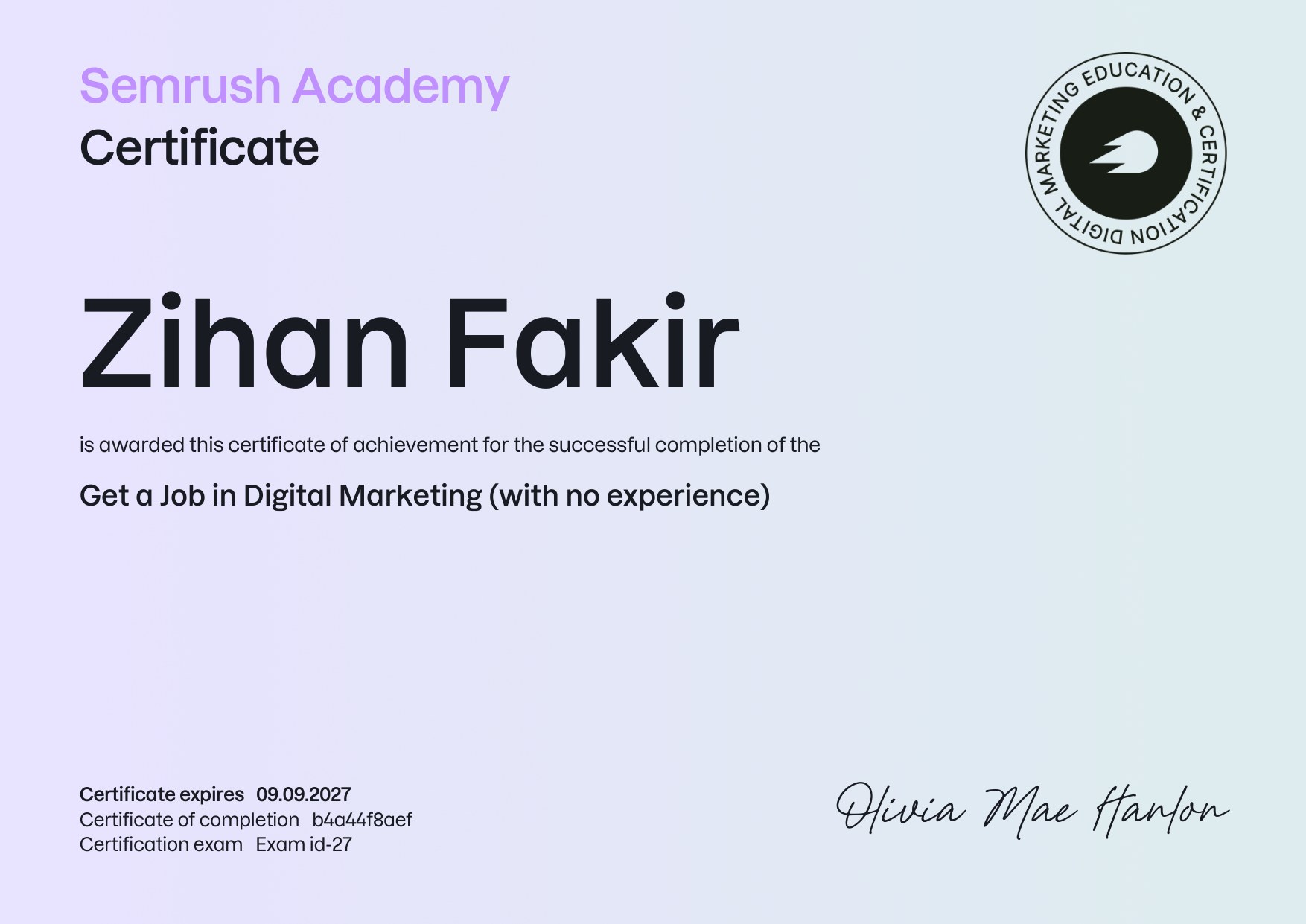 Semrush Digital Marketing Fundamentals